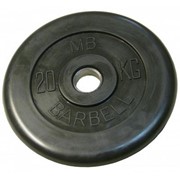 Диск обрезиненный черный MB Barbell d-26mm 20кг фото