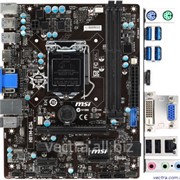 MB MSI H81M-E34 s1150 2xDDR3, VGA-H 2xDDR3, VGA-DVI-HDMI USB3.0 mATX фото