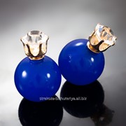Серьги - шарики ''Dior'' со стразом 216554(25) фото