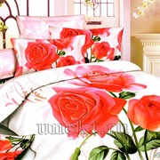 Белье постельное сатин 3D Букет роз