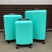 Чемодан полосы 65х42х26 бирюзовый фото