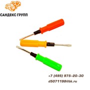 Отвертка “Стандарт“ 2в1 (с намагниченным наконечником, желтая, зеленая, красная), 6мм фото