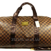 Дорожная сумка, саквояж LOUIS VUITTON 41412 шашки, коричневая, 56*28*25 см