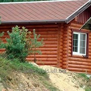 Мини-домик из бревна для кемпинга Максим фотография
