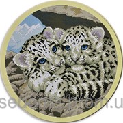 Набор для вышивки картины Тигрята 44х44см