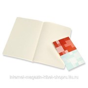 Набор 2 блокнота Moleskine Volant Large, 96 стр., оранжевый/голубой, нелинованный фото