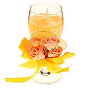 Свеча гелевая Королевский цветок цвет оранжевый фото