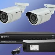 Комплект видеонаблюдения KIT-2IP УЛИЦА с ИК подсветкой