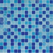 Мозаика Elada Econom на сетке MC128 сине-голубой микс 32.7x32.7 фотография