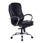 Кресло руководителя Бюрократ T-9950/Black-PU, искусств.кожа крестовина хром фото