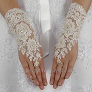 Перчатки свадебные №113, айвори (короткие)