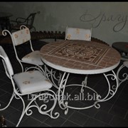 Мебель : стол и стулья кованые фото