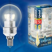 Лампа CRYSTAL серия (Специальная серия для хрустальных люстр) LED-G45P-5W/WW/E14/CL ALC02SL пластик фото
