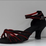 Туфли для бальных танцев, каблук 5 см (чер.красн.) фото