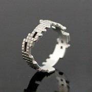 Серебряное кольцо “Tetris“ от WickerRing фото