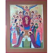 Икона Похвала Пресвятой Богородицы с избранными святыми фото