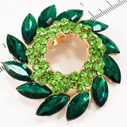 Брошь ( ~6 см.) “Веночек из цветных камней“ 222121(14) фото