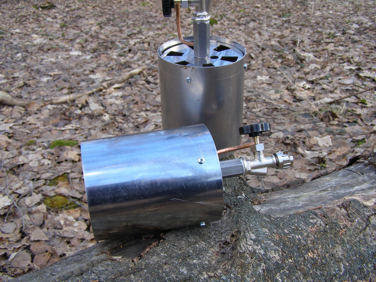 Горелка на отработке для твердотопливного котла на естественной тяге