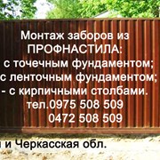 Заборы из профнастила. Монтаж в г. Черкассы фото