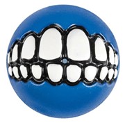Rogz Rogz мяч с принтом зубы и отверстием для лакомств GRINZ, синий (S) фото