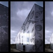 Фасадные панели с перфорацией рисунком фото