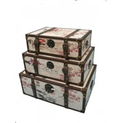 Сундук-чемодан с рисунками/ дерево (53*38*Н20), комп.-3шт 8616 48425-3