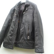 Куртка зимняя мужская, чёрная, из косыми карманами 2, утеплённая