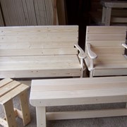 Мебель деревянная садовая