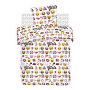 Смайлы пинк “ Emoji “ детское постельное белье бязь 431561 фото