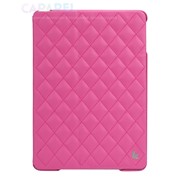 Чехол JisonCase Quilted Leather Cover Rose Red для iPad Air фото