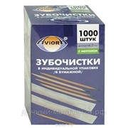 Зубочистки AVIORA 1000шт. в карт.упаковке с ментолом 1000шт. 401-609 фотография