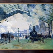 Картина Станция Сен-Лазар , поезд в Нормандию, Моне, Клод фото