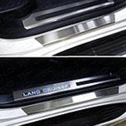 Накладки на пороги с загибом (лист шлифованный(кроме EXECUTIVE)) Toyota LC200 16-