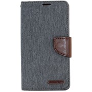 Чехол-книжка Mercury Canvas Diary Xiaomi Redmi Note 3 Grey/Brown фотография