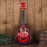 Гитара-укулеле “Цветы“ 55х20х6 см фото