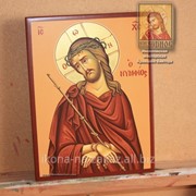 Греческая икона Иисус Христос в терновом венце фото