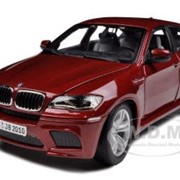 Масштабные модели автомобилей, Автомодель BMW X6 красный металик в масштабе 1:18