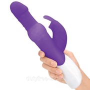 Фиолетовый вибратор с вращающимися шариками - 26,3 см. фото