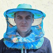 Маска пчеловода ситец с двойной шапкой фото