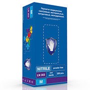Перчатки смотровые нитриловые неопудренные Safe&Care фиолетовые L 100/1000 фотография