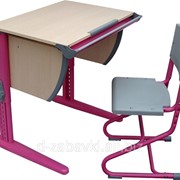 ДЭМИ Детская парта СУТ 14-00 + стул розовый фотография