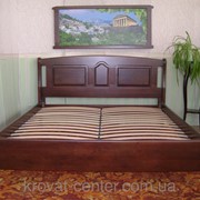 Кровать деревянная Афина (190\200*120\140), массив - сосна, ольха, дуб. фото