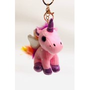 Мягкая игрушка-брелок для ключей единорог 12 см розовый фото