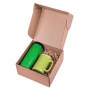 Набор подарочный STARLIGHT: термокружка, кружка, коробка со стружкой, ярко-зеленый фотография
