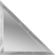 Треугольная зеркальная серебряная плитка с фацетом 10 мм (250х250мм)