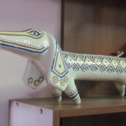Статуэтка собака с орнаментом фото
