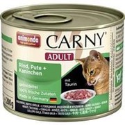 Animonda 200г конс. Carny Adult Влажный корм для взрослых кошек Говядина, индейка и кролик фото