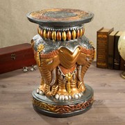 Подставка декоративная “Индийский слон“, 43 см, бронза фото