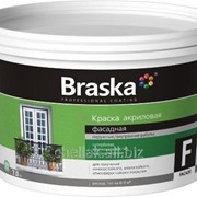 Краска акриловая Braska класса Premium Фасадная супербелая 14кг