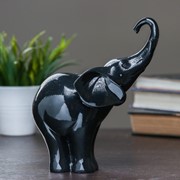 Фигура “Слон“ черный глянец 16х9х18см фото